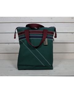 Taschenrucksack grün-bordeaux, mittel