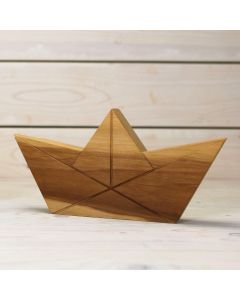 Deko-Faltschiff aus Holz 2