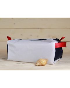 Kulturtasche weiß-blau-rot