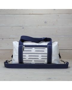 Sporttasche "Schleimünde"  blau-weiß mit Anker