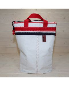 Taschenrucksack groß weiß-blau-rot