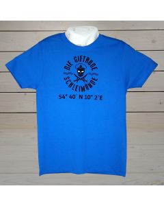 T-Shirt "Giftbude-Koordinaten" ultramarin Größe S